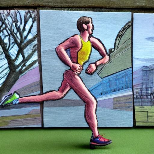 Running athlete in Greenwich Park, visual art, highly detailed - Acceleration Theory