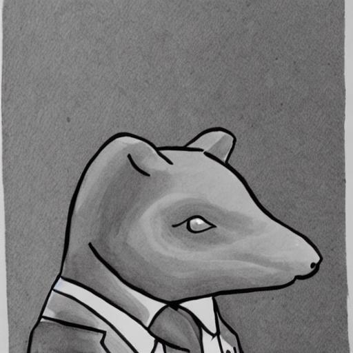 Ink illustration of a squirrel wearing a suit - What Is Public Relations