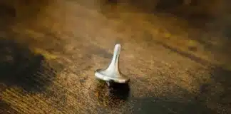 Silver Spinning Top