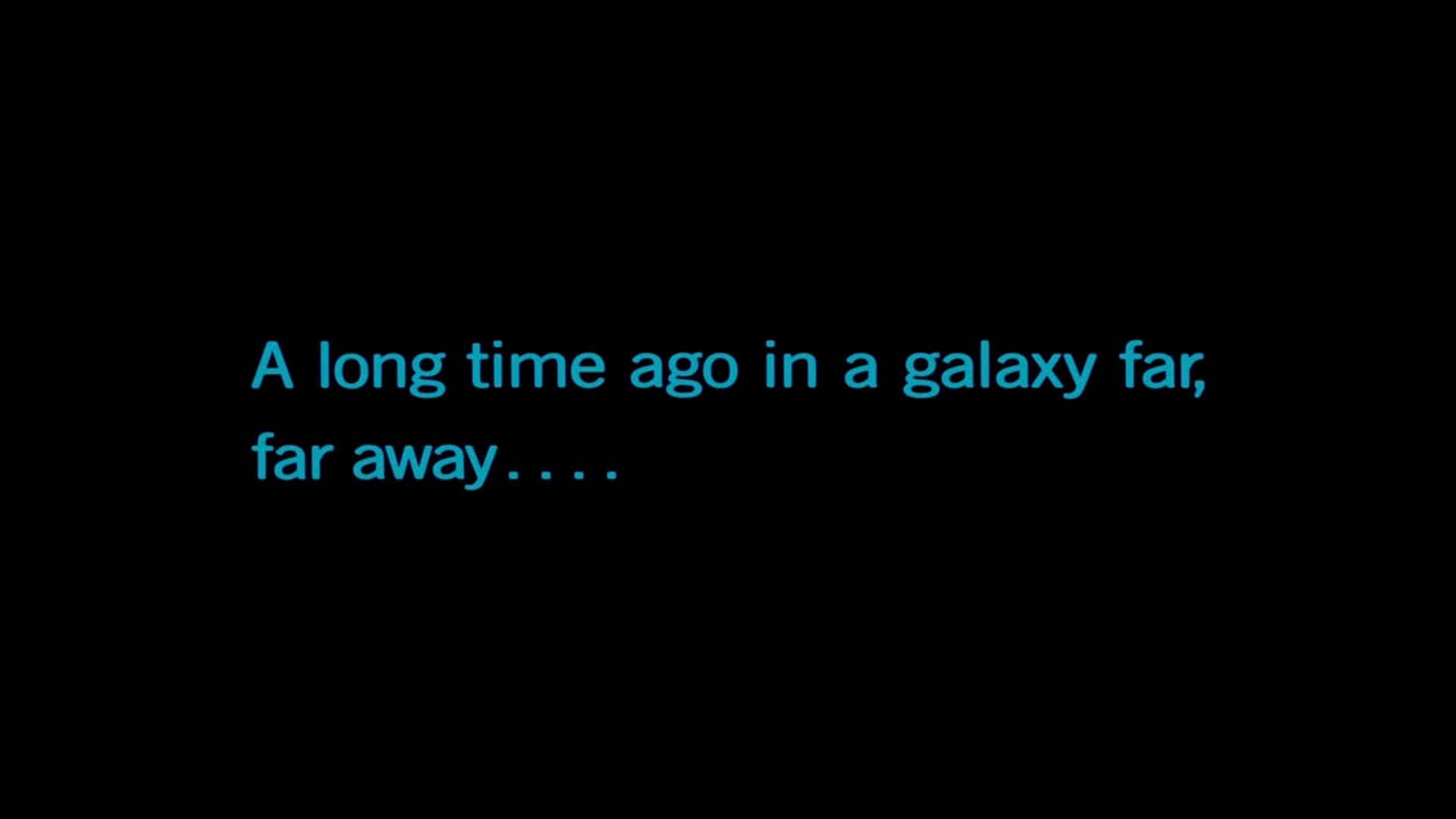Star Wars opening crawl with four dots in the beginning - Four-Dot Ellipsis