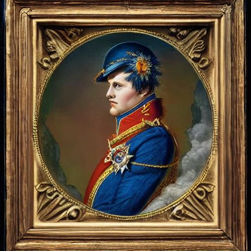 Napoleon as Sun God, historic portrait, highly detailed - Napoleon the Sun God