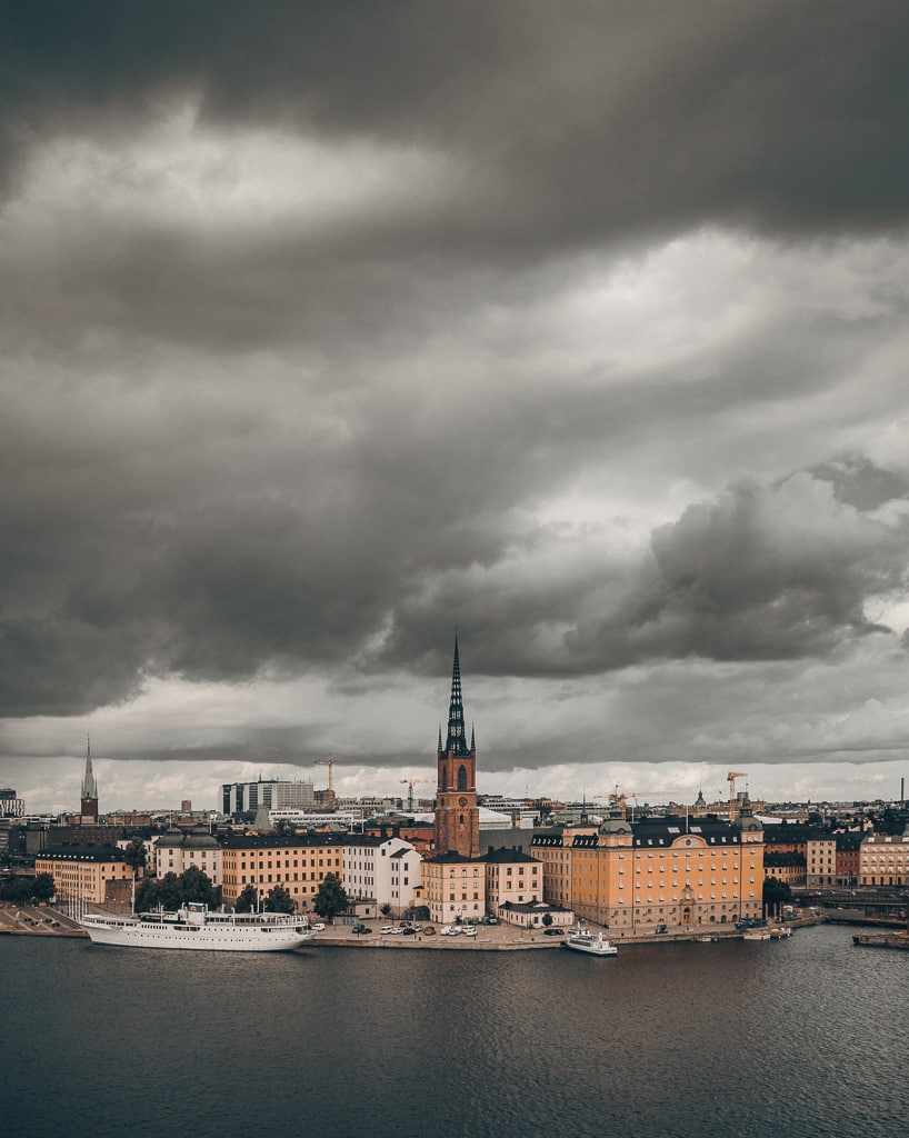 Cloudy sky over Stockholm.