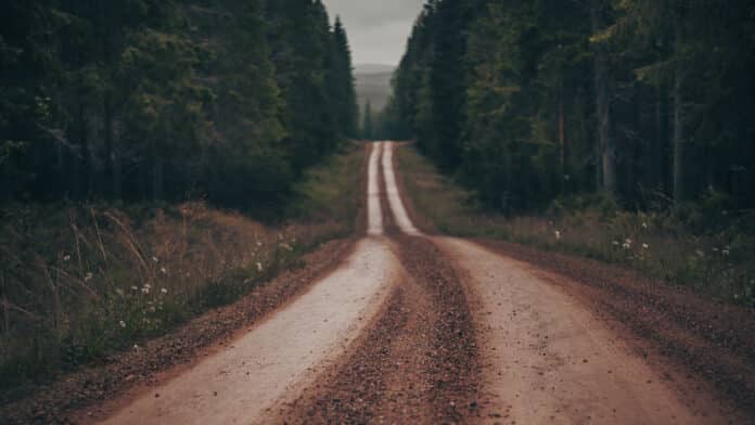 Country road in Dalarna, Sweden