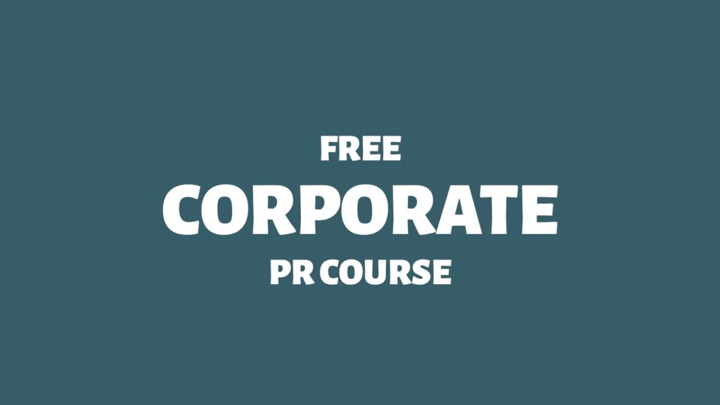 Free Corporate PR Course - Doctor Spin - Public Relations Blog