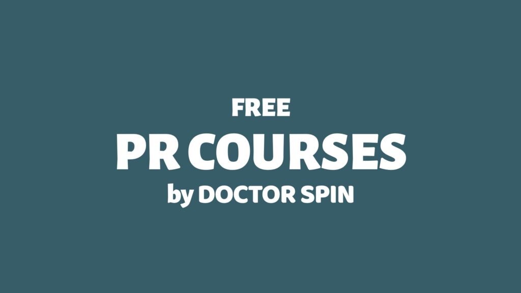 Free PR Courses - Doctor Spin - Public Relations Blog
