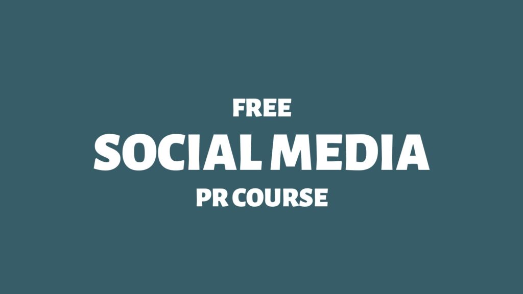 Free Social Media PR Course - Doctor Spin - Public Relations Blog
