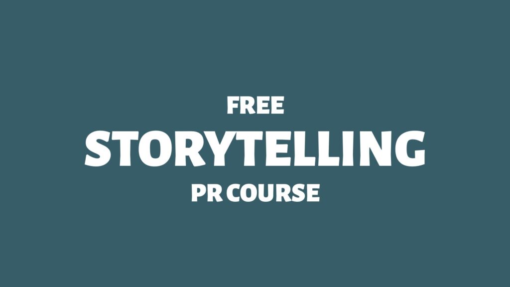 Free Storytelling PR Course - Doctor Spin - Public Relations Blog