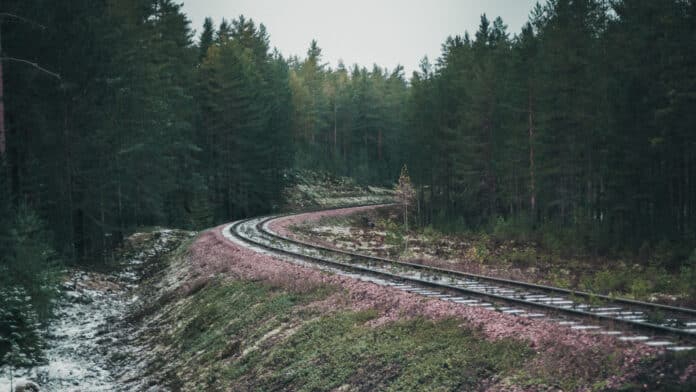 Frosty railway.